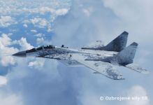Slovensk MiGy na modrej oblohe nad Kecskemtom